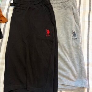 U.S. Polo Assn. Men’s Black & Gray Shorts | Medium